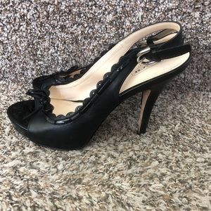 Coach Black High Heel Sandals Size 7.5